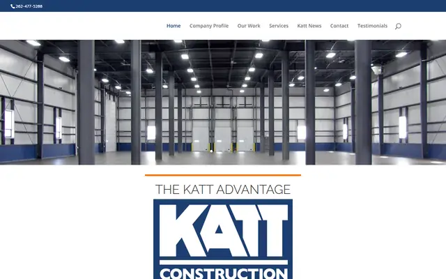 Screenshot of the Katt Construction, LLC homepage as it appeared on 2026-09-08, captured at desktop width.